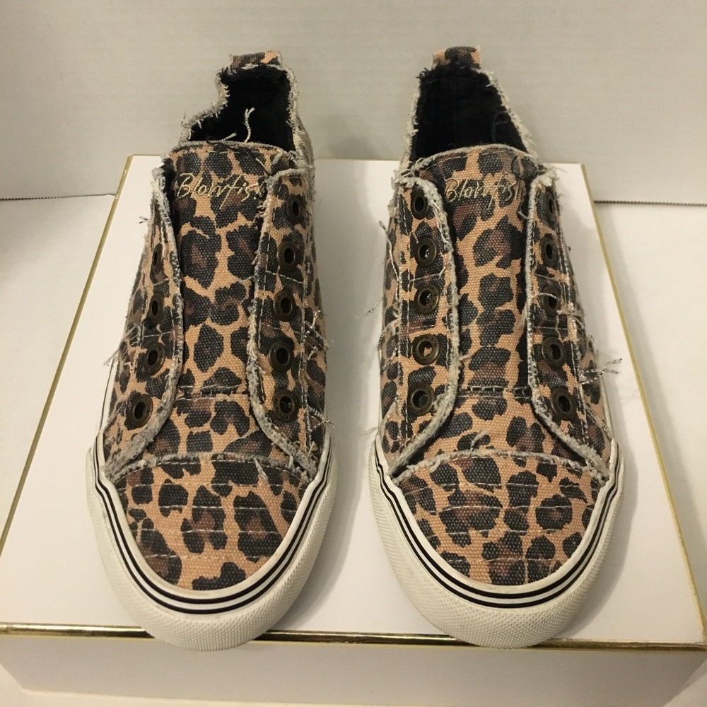 Blowfish Malibu Play Leopard Print Canvas Slip On Sneakers Women’s Size 7 - Picture 8 of 8